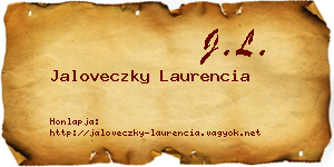 Jaloveczky Laurencia névjegykártya