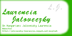 laurencia jaloveczky business card